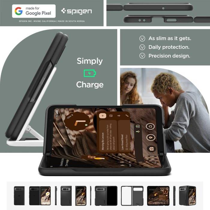 Etui Spigen Thin Fit Google Pixel Fold Black Case