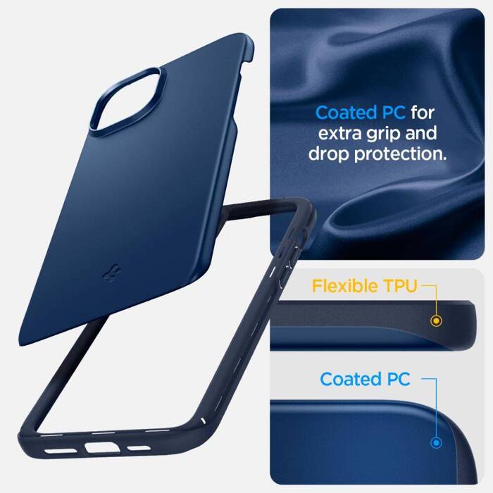 Etui Spigen Thin Fit iPhone 15 Navy Blue Case