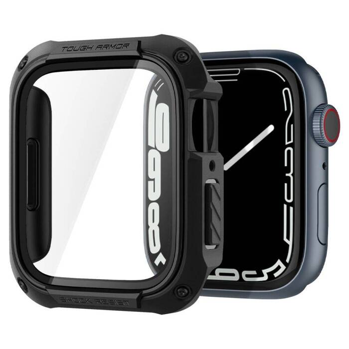 Etui Spigen Tough Armor Apple Watch 6 7 8 9 45mm Czarne