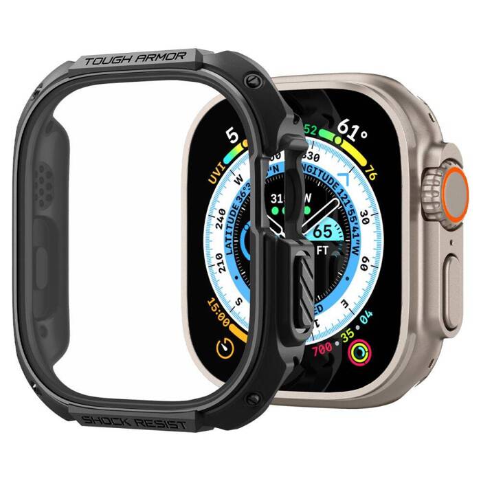 Etui Spigen Tough Armor Apple Watch Ultra 49mm Ultra 2 Czarne