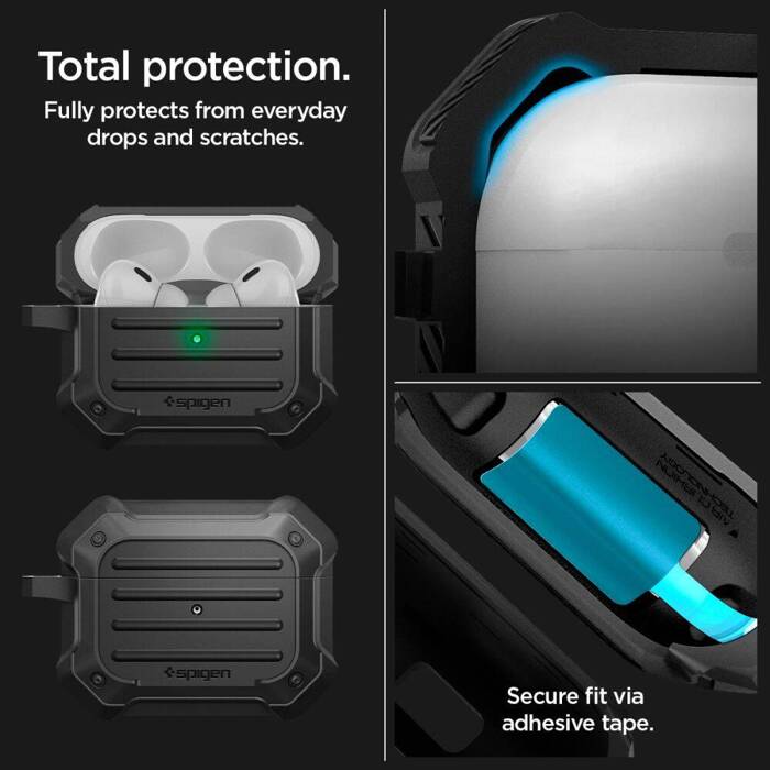 Etui Spigen Tough Armor Mag Magsafe Apple Airpods Pro 1 / 2 Black Case