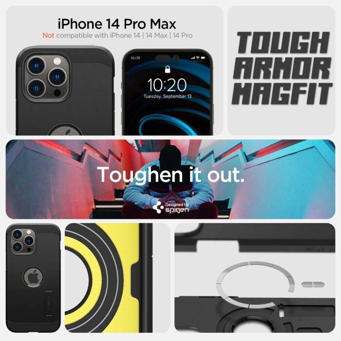 Etui Spigen Tough Armor Mag Magsafe iPhone 14 Pro Max Black