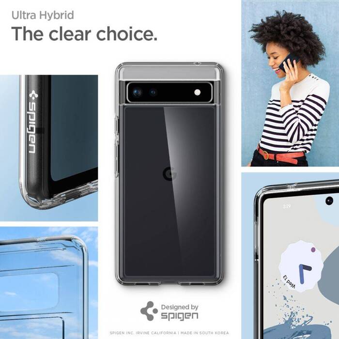 Etui Spigen Ultra Hybrid Google Pixel 6A ETUI CRYSTAL Przezroczyste Clear