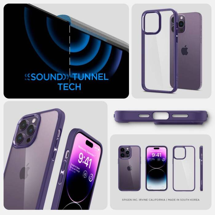 Etui Spigen Ultra Hybrid iPhone 14 Pro Deep Purple Case