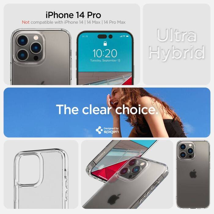 Etui Spigen Ultra Hybrid iPhone 14 Pro Frost Clear