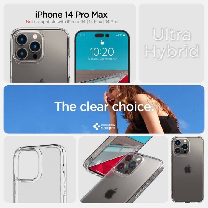 Etui Spigen Ultra Hybrid iPhone 14 Pro Max Frost Clear