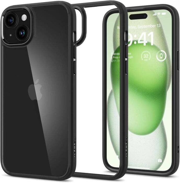 Etui Spigen Ultra Hybrid iPhone 15 Plus Matte Black Case