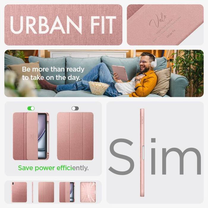 Etui Spigen Urban Fit iPad Air 10.9 4 / 5 / 2020-2022 / 11 6 / 2024 Rose Gold Case