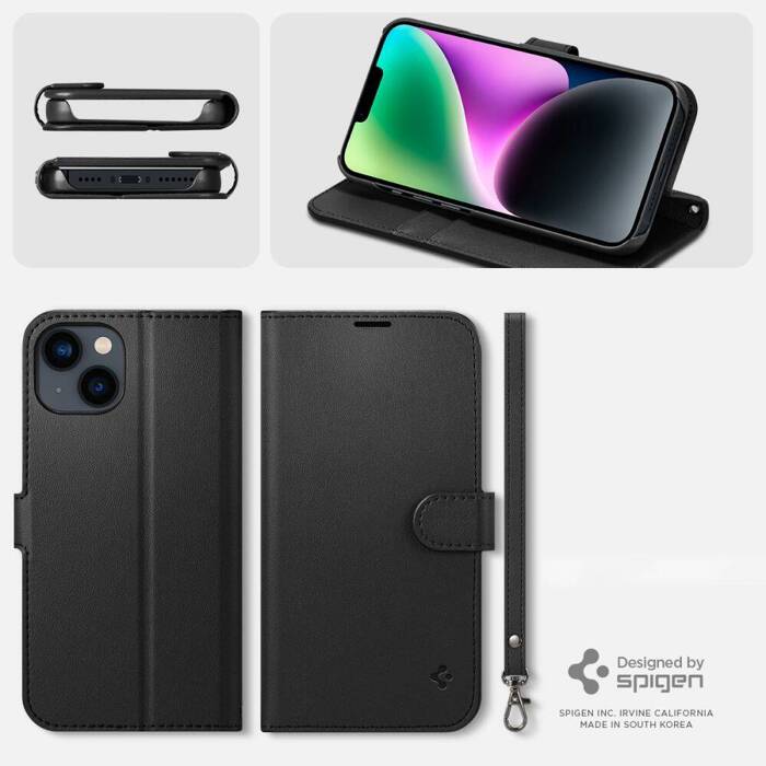 Etui Spigen Wallet S iPhone 14 Black Case