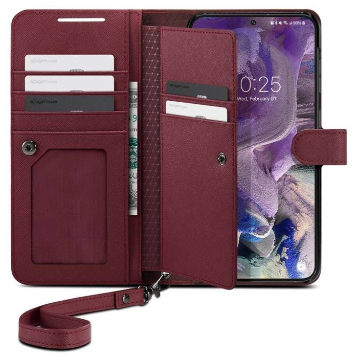 Etui Spigen Wallet ”s” Plus Galaxy S23 Burgundy Case