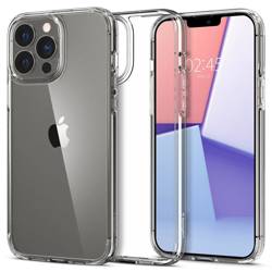 Etui Spigen iPhone 13 Pro Max Ultra Hybrid Crystal Przezroczyste Clear Case + Szkło Hartowane Spigen Full Cover