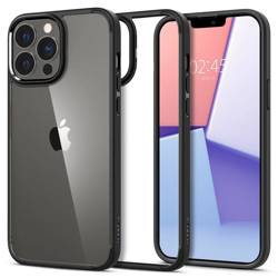 Etui Spigen iPhone 13 Pro Max Ultra Hybrid Matte Black Case + Szkło Hartowane Spigen Full Cover