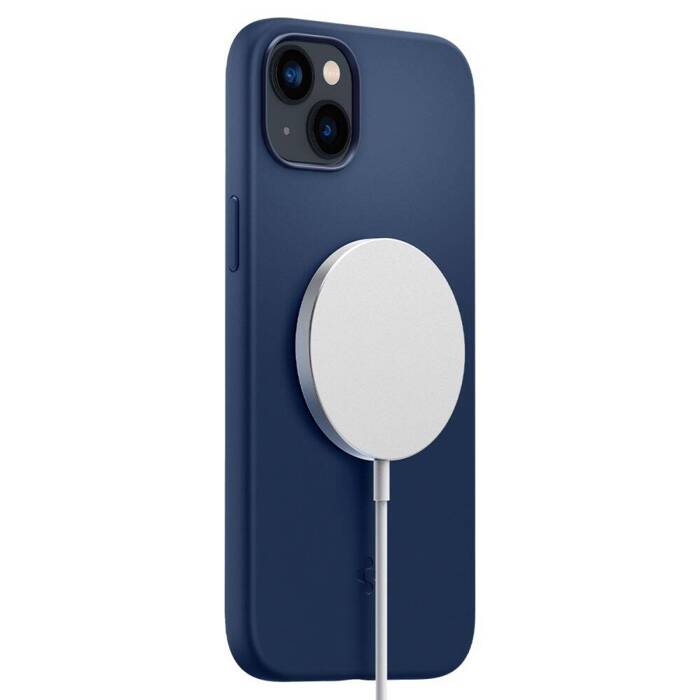 Etui Spigen iPhone 14 Plus Silicone Fit Mag Magsafe Navy Blue