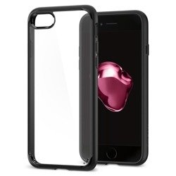 Etui Spigen iPhone SE 2022 2020 7 8 Ultra Hybrid Black Czarne Case Apple + Szkło SPIGEN Full Cover