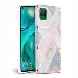 Etui TECH-PROTECT Marble Huawei P40 Lite Pink Różowe Case