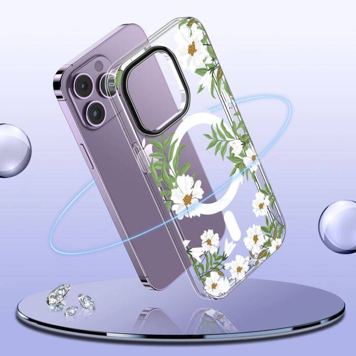 Etui Tech-protect Magmood Magsafe iPhone 13 Pro Spring Daisy Case