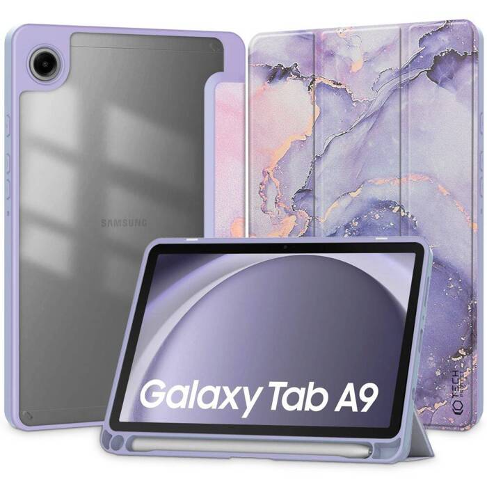 Etui Tech-protect Sc Pen Hybrid Samsung Galaxy Tab A9 8.7 X110 / X115 Violet Marble Case