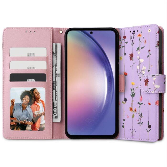 Etui Tech-protect Wallet Galaxy A14 5G Garden Violet Case