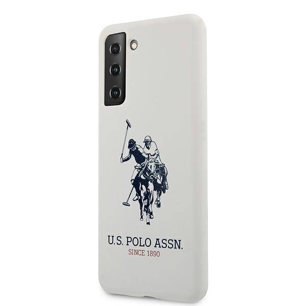 Etui US POLO Samsung Galaxy S21 Plus Silicone Logo USHCS21MSLHRWH Biały Case