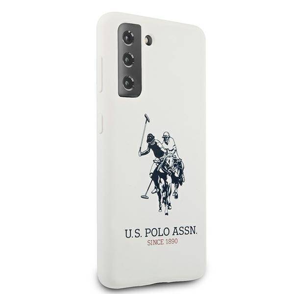 Etui US POLO Samsung Galaxy S21 Plus Silicone Logo USHCS21MSLHRWH Biały Case