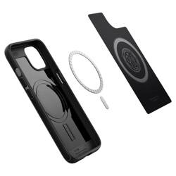 Etui iPhone 13 Spigen Mag Armor Magsafe Matte Black Case + Szkło Hartowane Full Cover Spigen