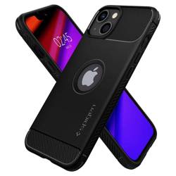 Etui iPhone 13 Spigen Rugged Armor Matte Black Case + Szkło Hartowane Full Cover Spigen iPhone 13