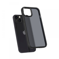 Etui iPhone 13 Spigen Ultra Hybrid Matte Frost Black Case + Szkło Hartowane Spigen Glas.tr Slim