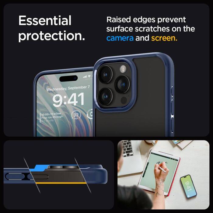 Etui iPhone 15 Pro Max Spigen Ultra Hybrid Navy Blue