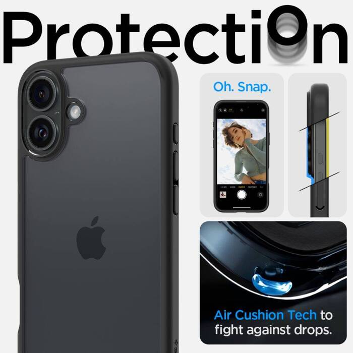 Etui iPhone 16 Spigen Ultra Hybrid Matte Black