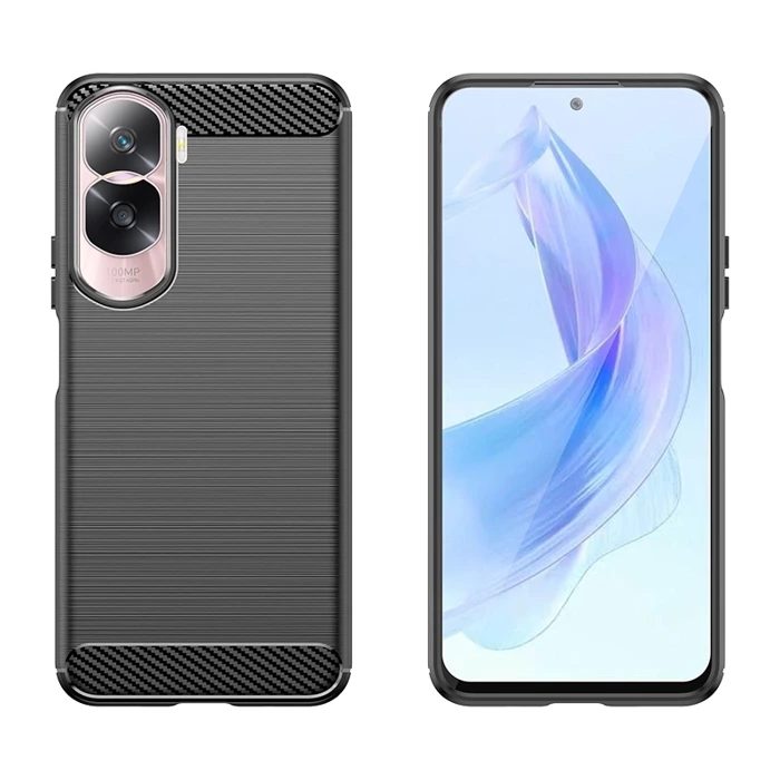 Etui silikonowe Carbon Case do Honor 90 Lite - czarne