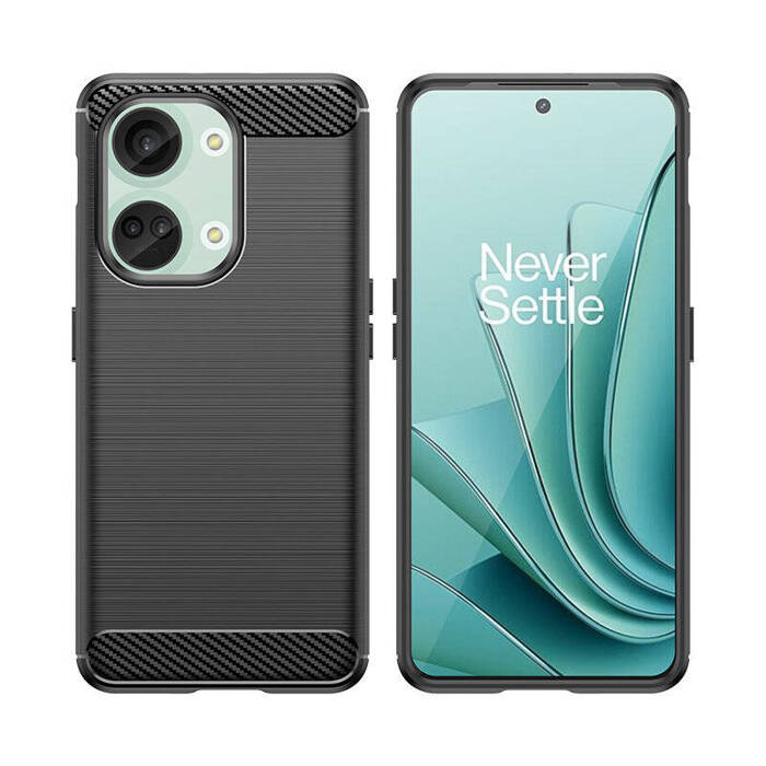 Etui silikonowe Carbon Case do OnePlus Ace 2V/OnePlus Nord 3 - czarne