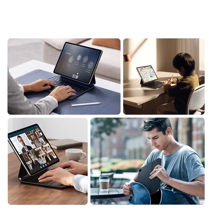 Etui z klawiaturą Bluetooth Dux Ducis (Seria MK) do Apple iPad Pro 12.9 (2020/2021/2022) - czarne