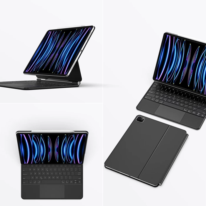 Etui z klawiaturą Bluetooth Dux Ducis (Seria MK) do Apple iPad Pro 12.9 (2020/2021/2022) - czarne