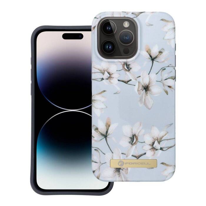 FORCELL F-PROTECT Mirage futerał kompatybilny z MagSafe do IPHONE 15 Pro Max spring flowers