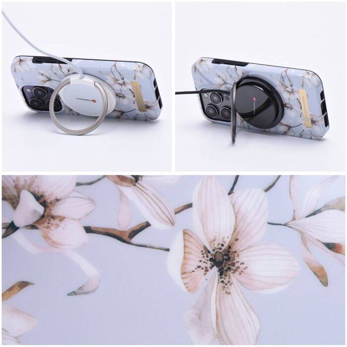 FORCELL F-PROTECT Mirage futerał kompatybilny z MagSafe do IPHONE 15 Pro Max spring flowers