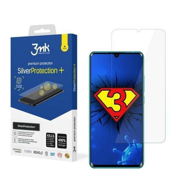 Folia Antymikrobowa 3MK Xiaomi Mi Note 10 Silver Protect Montowana Na Mokro