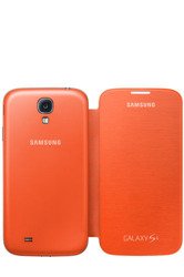 Futerał SAMSUNG Galaxy S4 SIV I9500 I9505 Pokrowiec Flip Etui EF-FI950BOEST1 Orange Pomarańczowy