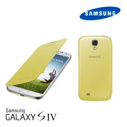 Futerał SAMSUNG Galaxy S4 SIV I9500 I9505 Pokrowiec Flip Etui EF-FI950BYESTA Yellow Żółty