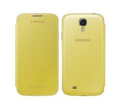 Futerał SAMSUNG Galaxy S4 SIV I9500 I9505 Pokrowiec Flip Etui EF-FI950BYESTA Yellow Żółty