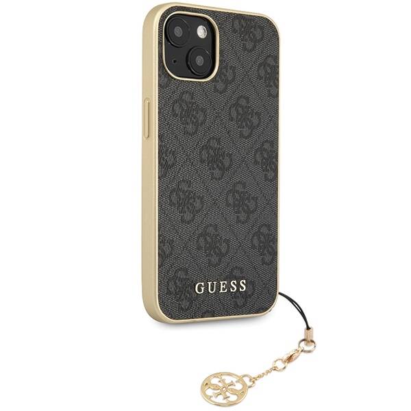 Guess GUHCP14SGF4GGR iPhone 14 6.1" szary/grey hardcase 4G Charms Collection