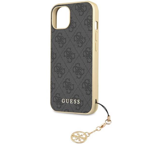 Guess GUHCP14SGF4GGR iPhone 14 6.1" szary/grey hardcase 4G Charms Collection