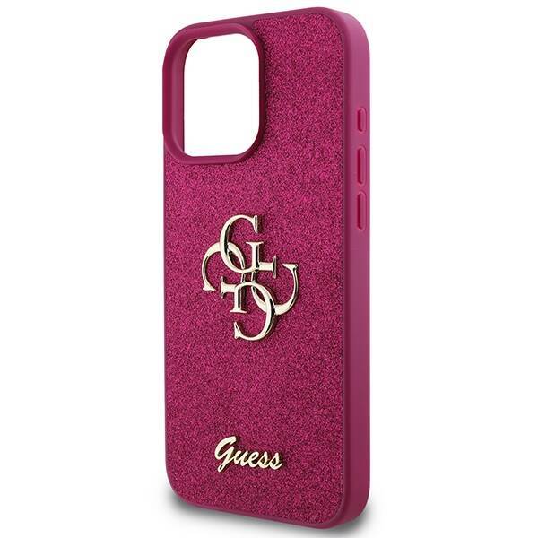 Guess GUHCP16LHG4SGU iPhone 16 Pro 6.3" fioletowy/purple hardcase Glitter Script Big 4G