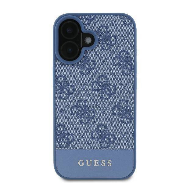 Guess GUHCP16SG4GLBL iPhone 16 6.1" niebieski/blue hardcase 4G Bottom Stripe