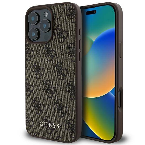 Guess GUHCP16XG4GFBR iPhone 16 Pro Max 6.9" brązowy/brown hard case 4G Classic