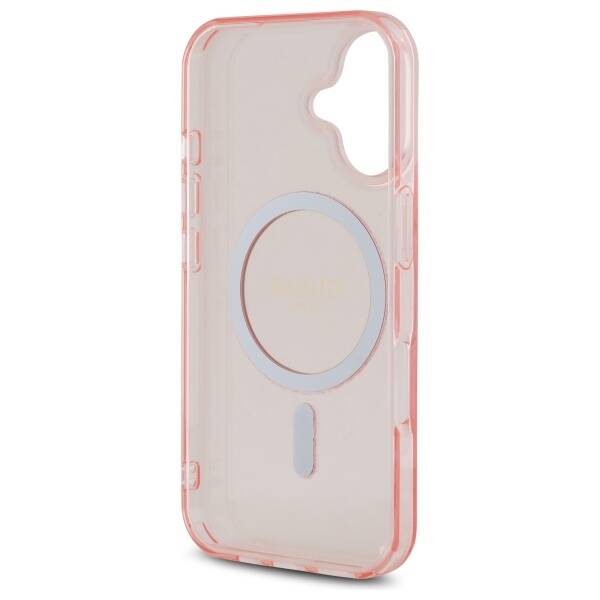 Guess GUHMP16SHFGEREP iPhone 16 6.1"      różowy/pink hardcase IML Glitter Circle MagSafe