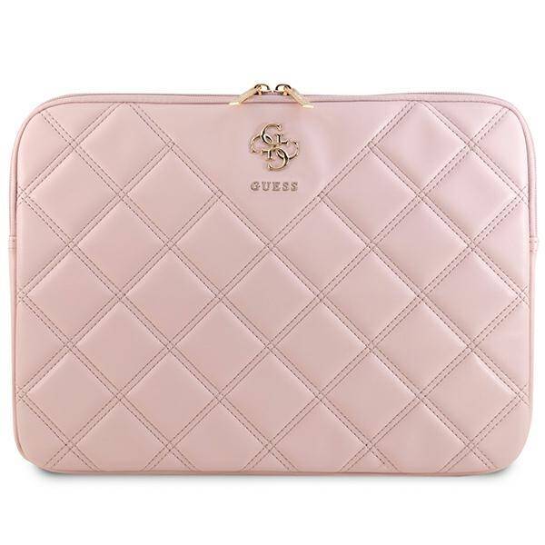 Guess Sleeve GUCS14ZPSQSSGP 14" różowy/pink Quilted 4G