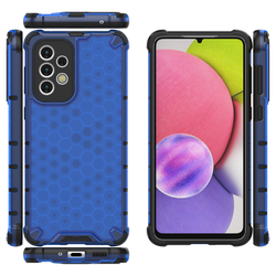 Honeycomb etui pancerny pokrowiec z żelową ramką Samsung Galaxy A33 5G niebieski