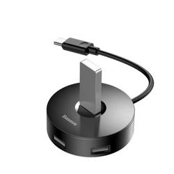 Hub 4w1 USB-C do USB 3.0 + 3x USB 2.0 Baseus 15cm (czarny)