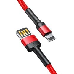 Kabel BASEUS Lightning USB dwustronny Cafule 1,5A 2m czerwony