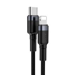 Kabel Baseus Cafule Lightning - USB-C 18W QC3.0 1m czarny-szary